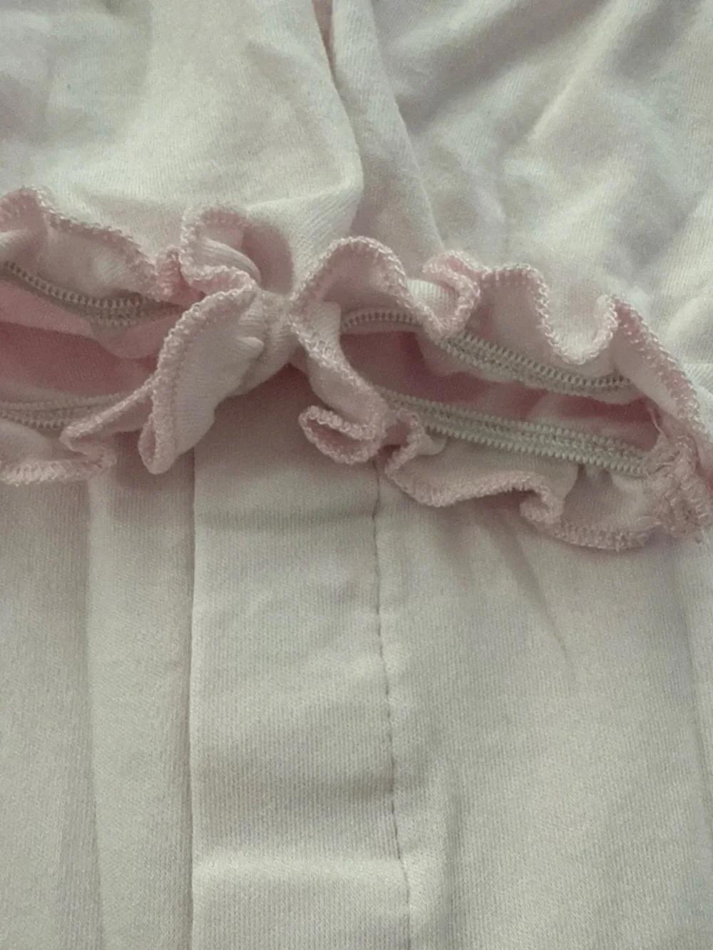 Kissy Kissy Light Pink Ruffle-Collar One-Piece Bodysuit